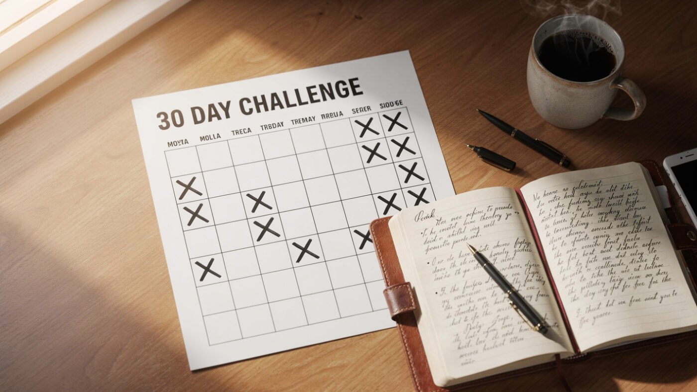30-day self improvement challenge for beginners at home